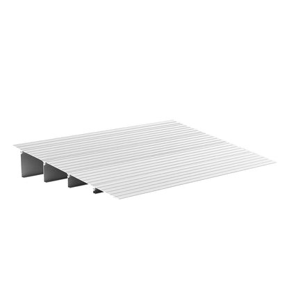 Door Threshold Ramp, 115 mm Rise, Aluminum Alloy Threshold Ramp Rated 363 kg Load Capacity, Handicap Ramps for Home Steps for Wheelchair, Scooters, Power Chairs, Walkers, Bicycle, Tricycle