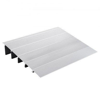 Door Threshold Ramp, 5" Rise, 800 lbs Load Capacity, Door Ramp for Wheelchairs, Aluminum Threshold Ramp for Doorways, Adjustable Modular Threshold Ramp for Wheelchairs, Scooters, Power Chairs