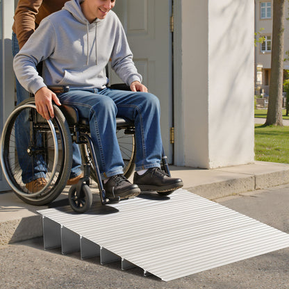 Door Threshold Ramp 138 mm Rise Threshold Ramp for Wheelchair Rated 363 kg