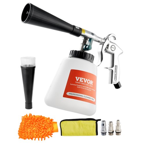 Car Cleaning Gun, 6-9.2 Bar High-Pressure Air Blow Gun with 2 Set Nozzles & 1L Liquid Bottle, Vortex Cleaning Gun, Quickly Blasts Dirt and Dust from Surface, Suitable for 1/4 NPT Air Compressor