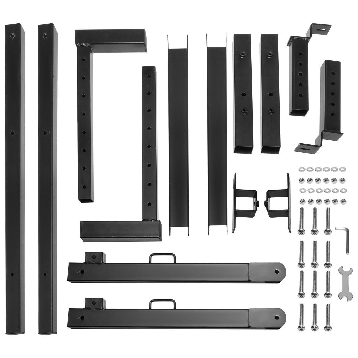 Lastbilsställ, 19-34 tums utdragbart lastbilsstegeställ, 38,6"-43,6" justerbar höjd, stålstegeställ med kapacitet på 250 lbs för lastbil, kraftigt lastbilsflakställ för kajak, surfbräda, virke, stege