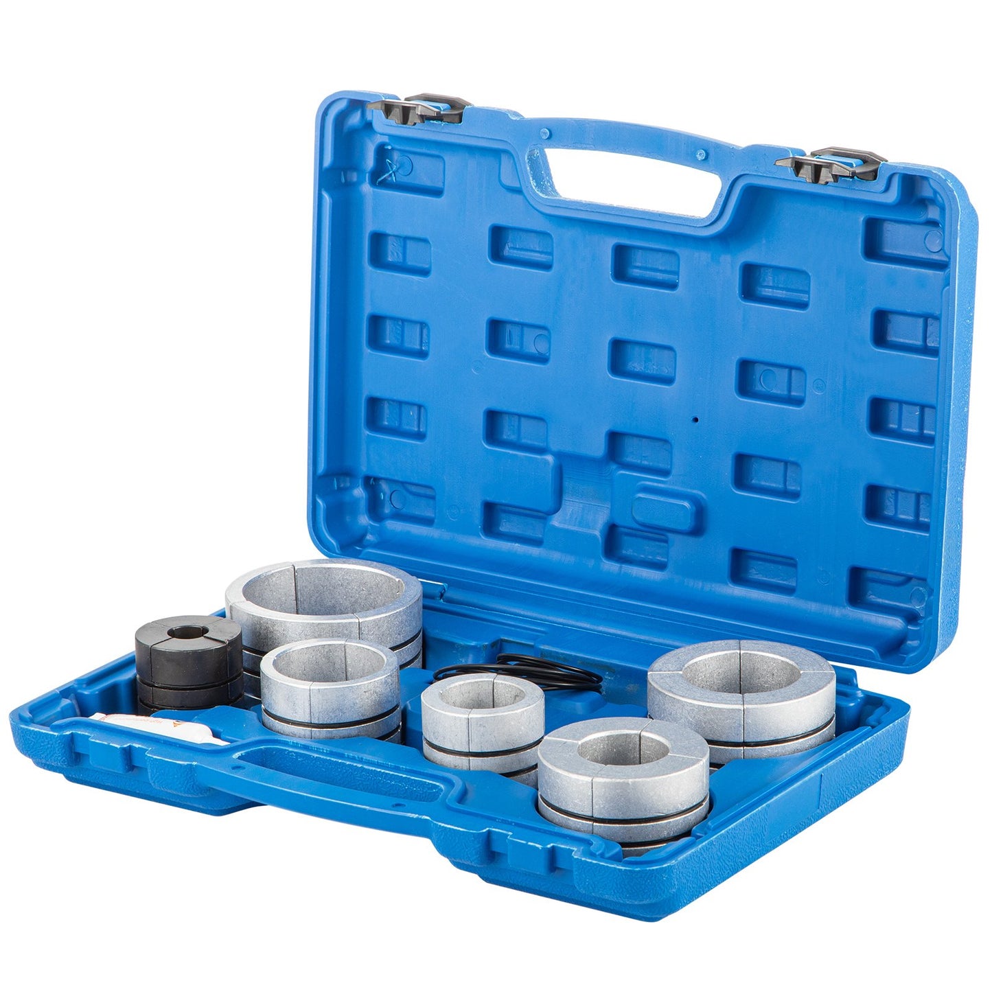 Hydraulic Exhaust Pipe Expander, 4.1 to 10.8 cm Size, 10 T Pedal Pump Included with 4 Dies, 2 Storage Cases for Copper Aluminum Tubes in Car Repairing