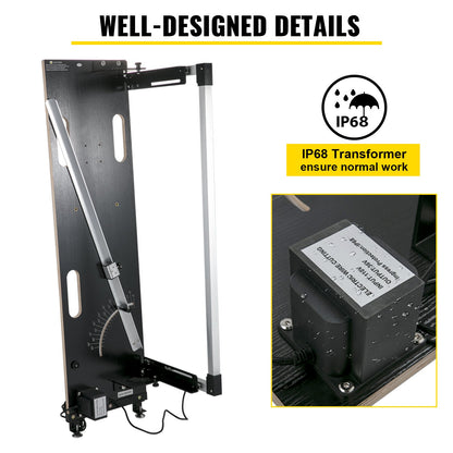 Styrofoam Cutting Machine 42cm Max. Cutting Thickness Foam Cutter 127cm Max. Cutting Length Hot Wire Foam Cutter 0-90° Styrofoam Cutter Six Heating Wires with Stand for Cutting Foam Pearl Cotton