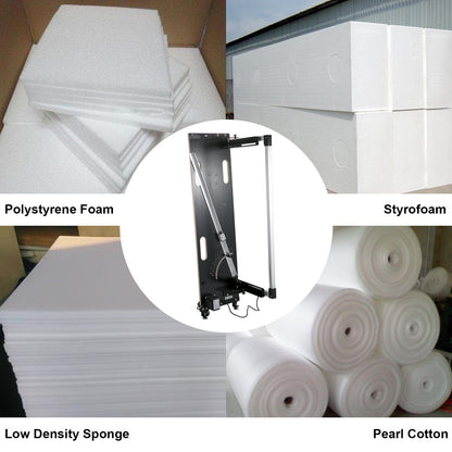 Styrofoam Cutting Machine 42cm Max. Cutting Thickness Foam Cutter 127cm Max. Cutting Length Hot Wire Foam Cutter 0-90° Styrofoam Cutter Six Heating Wires with Stand for Cutting Foam Pearl Cotton