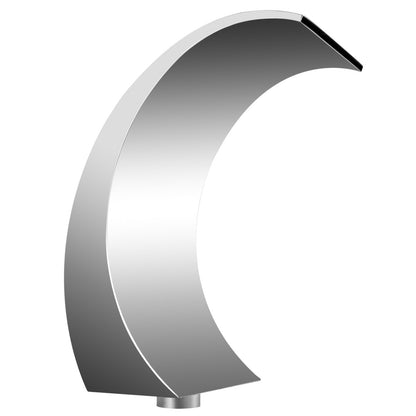 Poolvattenfallsfontän i rostfritt stål 15,4" x 7,9" x 1,5" Silverfärgade poolfontäner för markpooler, trädgård, utomhusvattenfall, ren nedstigning, dammvattenfunktion