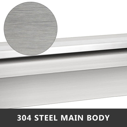 Vattenfallsfontän i rostfritt stål, rektangulär poolfontän med LED-ljusremsa, konstruerad för simdamm i rostfritt stål, vattenfallsblad i kaskad