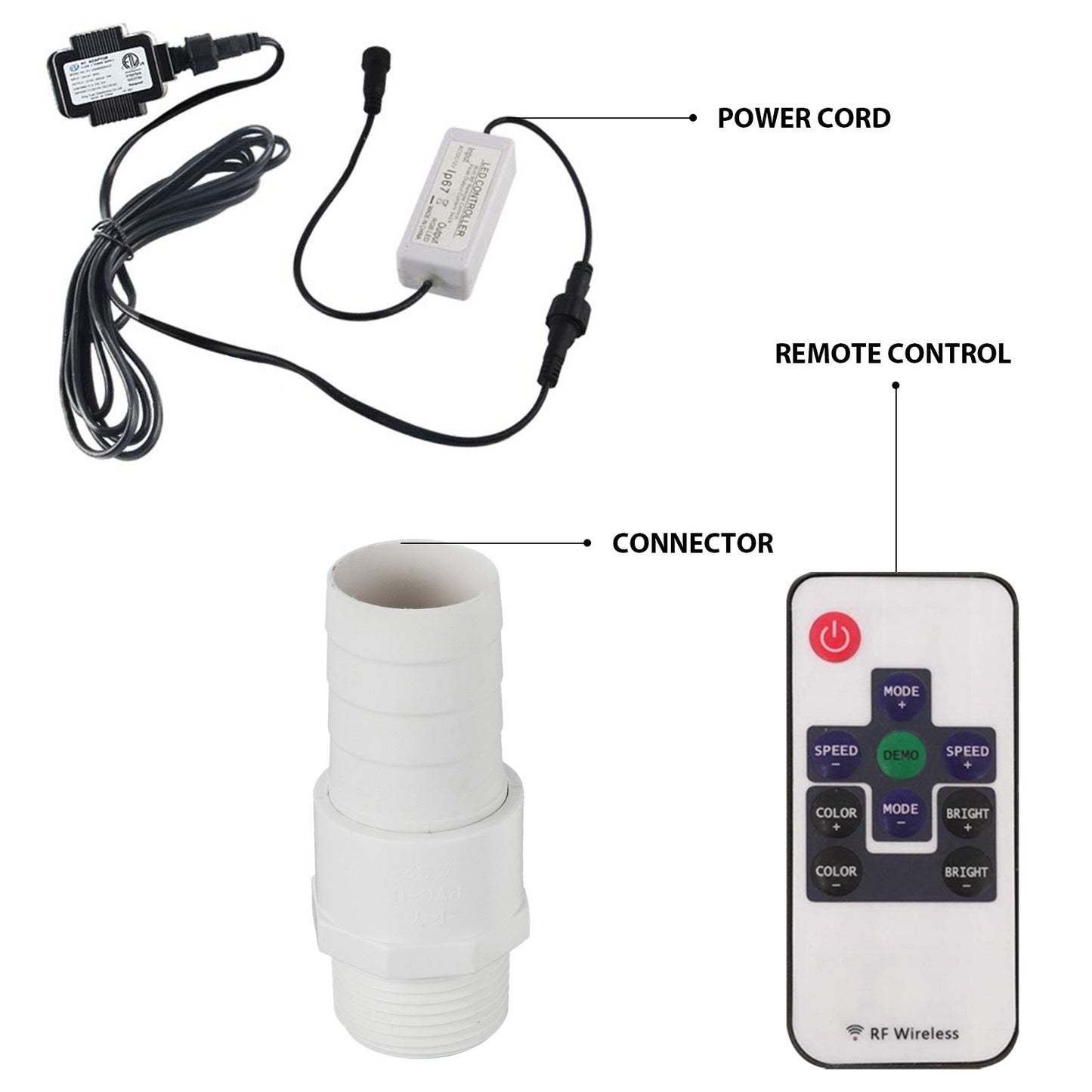 Vattenfallsfontän i rostfritt stål, rektangulär poolfontän med LED-ljusremsa, konstruerad för simdamm i rostfritt stål, vattenfallsblad i kaskad