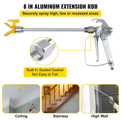 Airless Paint Spray Hose Kit 15.24m 6.4mm Swivel Joint 3600psi with 517 Tip