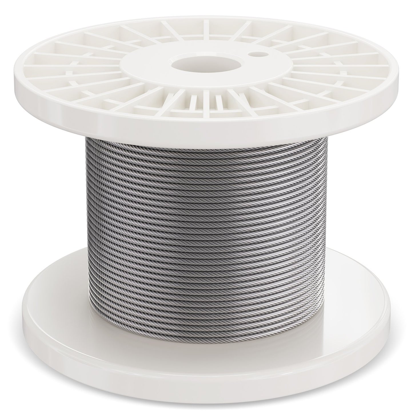 Stålvajersats, 1/8" 100 fot 304 rostfritt stålvajer med 59 tillbehör, 650 lbs brottstyrka, 7x7 ledare, marin flygplanskvalitet, för ledstång, trappstäckning, utomhusbruk