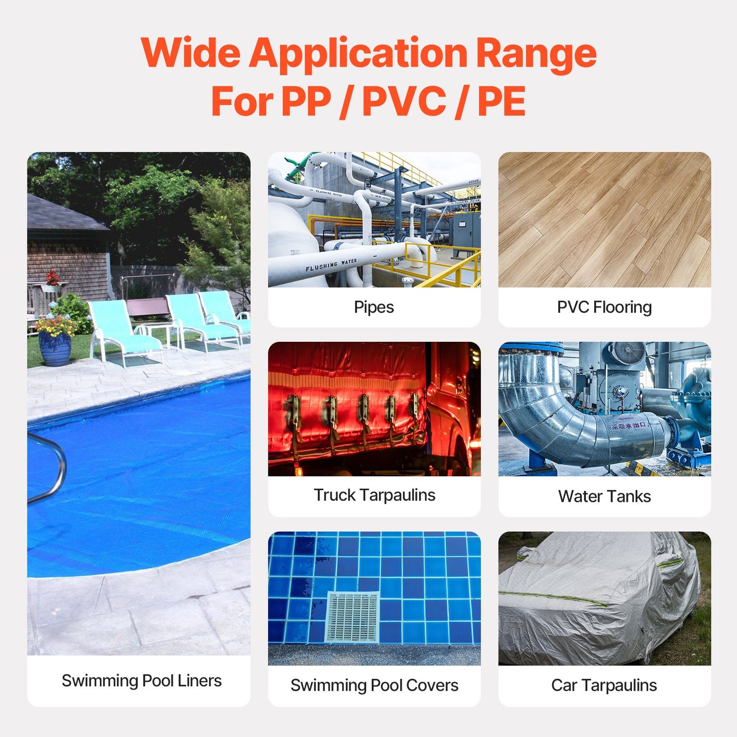 Varmluftssvets för plast, 1600W varmluftspistol, 122-1112℉ PVC TPO vinylvärmepistol svetsbrännare, svetssats för plasttak med 14 tillbehör - verktygslåda, munstycke, rulle, blad för PP/PE/PVC