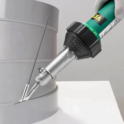 Varmluftssvets för plast, 1600W varmluftspistol, 122-1112℉ PVC TPO vinylvärmepistol svetsbrännare, svetssats för plasttak med 14 tillbehör - verktygslåda, munstycke, rulle, blad för PP/PE/PVC