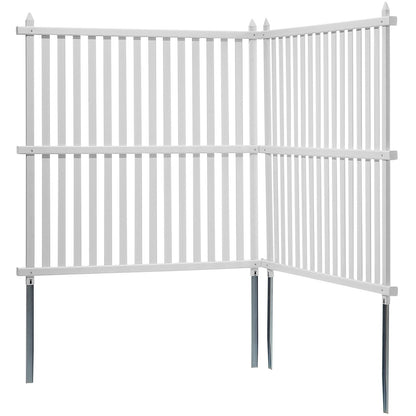 112 cm B x 112 cm H Vinylpaneler för insynsskydd, Luftkonditioneringsstaket, Utomhusskydd för papperskorg, Poolutrustningsinhägnad, Insynsskyddskit med remspaneler (2 paneler)