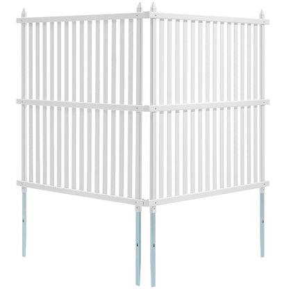 112 cm B x 112 cm H Vinylpaneler för insynsskydd, Luftkonditioneringsstaket, Utomhusskydd för papperskorg, Poolutrustningsinhägnad, Insynsskyddskit med remspaneler (2 paneler)