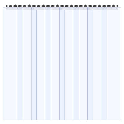 Strip Curtain PVC Door Curtain 121.9 cm x 213.4 cm Cooler Freezer Clear Plastic