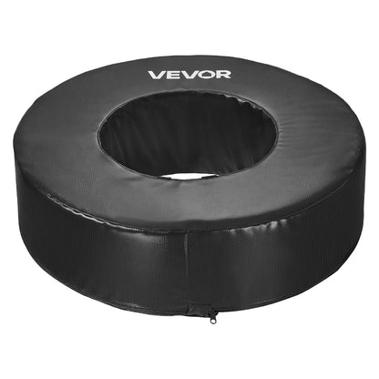 Football Tackle Wheel, Football Tackling Dummy, Waterproof PVC and High-Density Sponge Tackle Ring, Dummies Training Equipment with Straps, for Blocking, Hitting Drills and Practice, Black, 1PCS