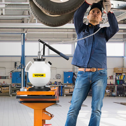 Transmission Fluid Pump Manual ATF Refill System Dispenser, Oil and Liquid Refill Bleeder 7.5 Liter Large Capacity, Automatic Transmission Fluid Pump Tool Set with 15 Pieces ATF Filler Adapters