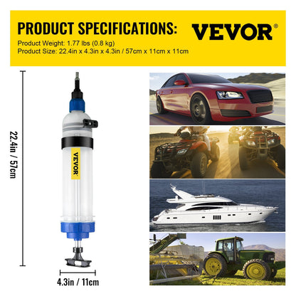 Transmission Fluid Pump Manual ATF Refill System Dispenser, Oil and Liquid Extractors 1.5 Liter Large Capacity, Automatic Transmission Fluid Pump Tool Set with ATF Filler Adapters