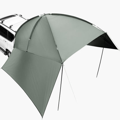 Fordonsmarkis, stor 10' x 7' skuggtäckande sidomarkis för bil, PU2000mm UV50+ bilmarkis med förlängda sidotak och bärbar förvaringsväska, lämplig för lastbil, SUV, skåpbil, husbilar