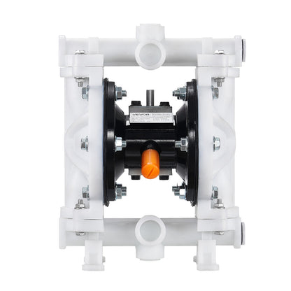 Air Operated Double Diaphragm Pump, 16.66 LPM Max, Standard Inlet & Outlet Air Pneumatic Waste Oil Transfer Pump, Polypropylene Body, Dual Diaphragms, for Diesel, Grease, Kerosene, Gasoline