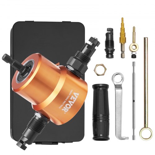 Double Head Sheet Nibbler Metal Cutter Power Drill Attachment Cutting Tool