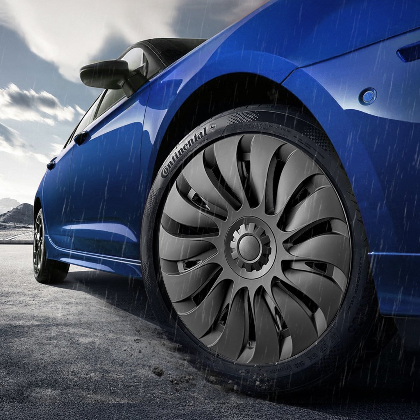 Fälgskydd Navkapslar, 19 tum, 2020-2024 Model Y Heltäckande navkapsel med snäpplås, skyddstejp och ventilmunstyckehål, ABS- och PC-navkapsel med hög styvhet och mindre vindmotstånd, Passar för alla väder