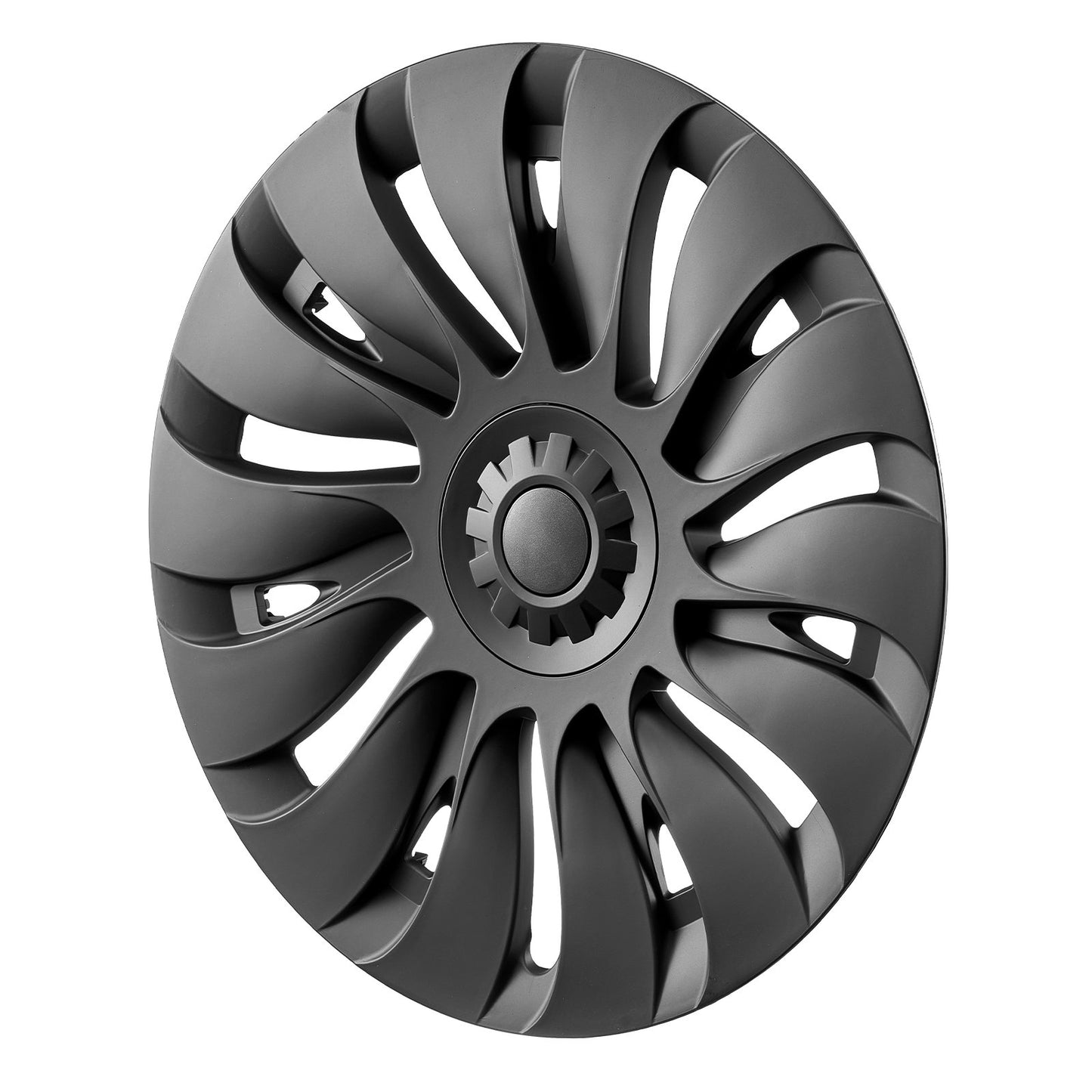 Fälgskydd Navkapslar, 19 tum, 2020-2024 Model Y Heltäckande navkapsel med snäpplås, skyddstejp och ventilmunstyckehål, ABS- och PC-navkapsel med hög styvhet och mindre vindmotstånd, Passar för alla väder