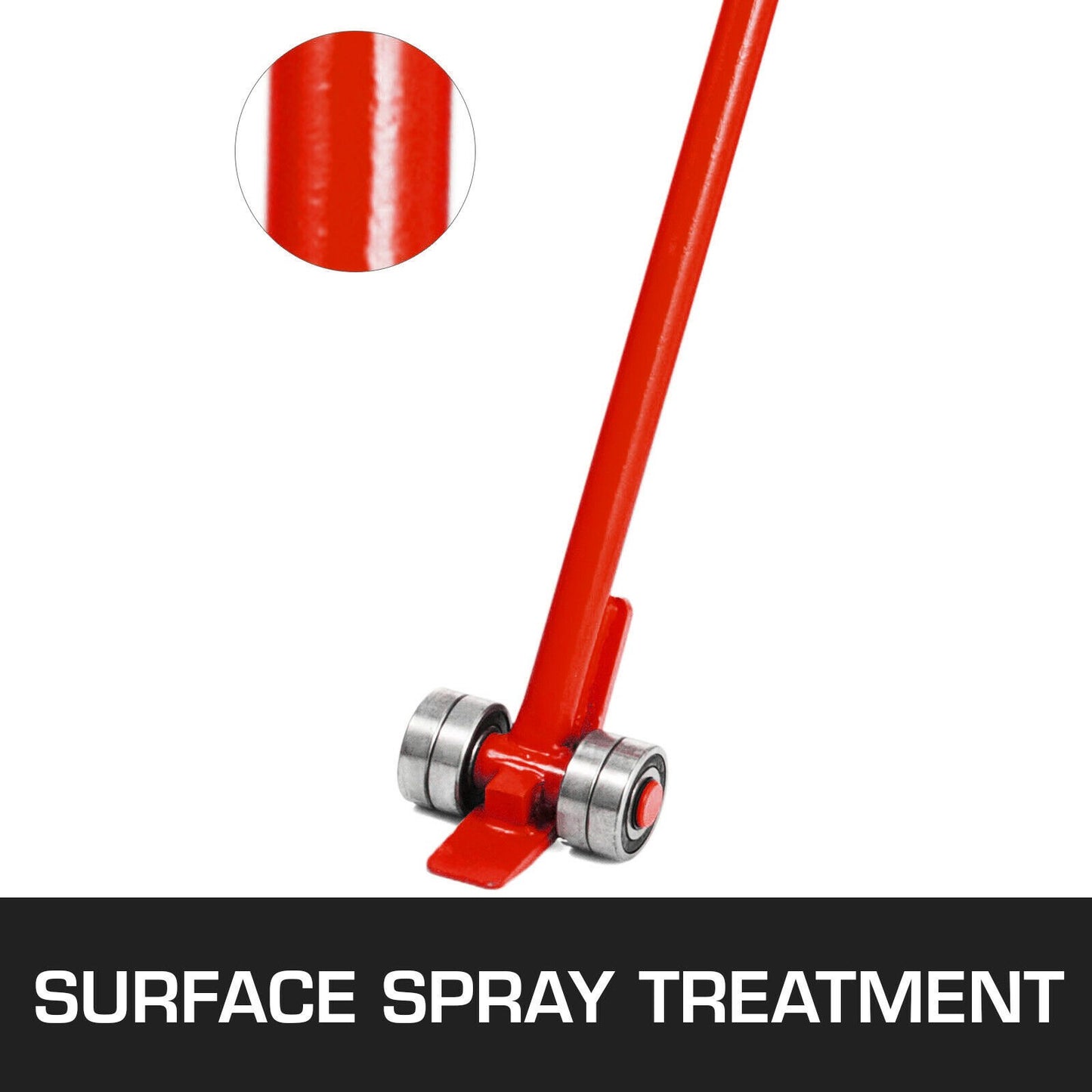 3T Prylever Bar 6600 lbs Capacity Steel Pry Lever Bar Heavy Duty with Wheels Prylever with 6FT Length Handle