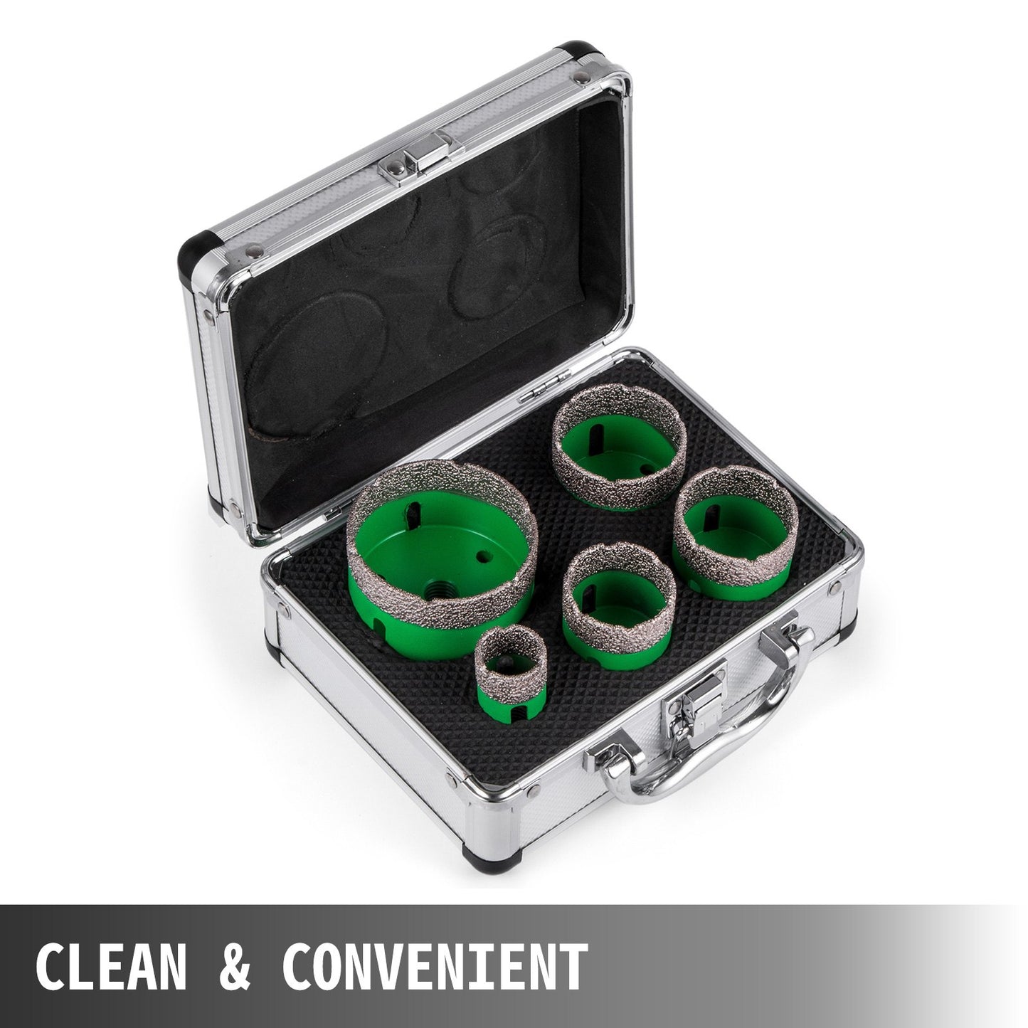 5 Pcs Diamond Hole Saw Set Diamond Drill Core Bits, M14 22/35/40/50/65 MM Hole Saw Cutter Drill Bits, Cutting Tools Point-Accurate Drilling for Tiles Marble Glass Granite