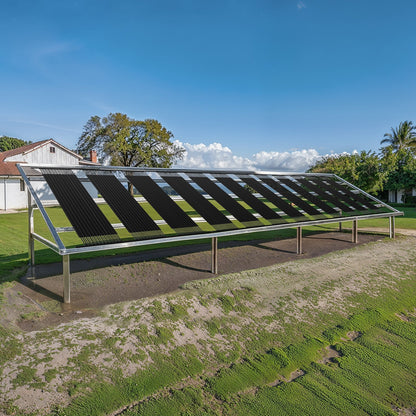 Solvärmare för pool, 4 x 10 fot HDPE solpanel för pool (4 st) - hållbar och väderbeständig, med kompletta tillbehör, universell solpanel för pool – höjer vattentemperaturen, ovanmarks- och nedgrävd pool