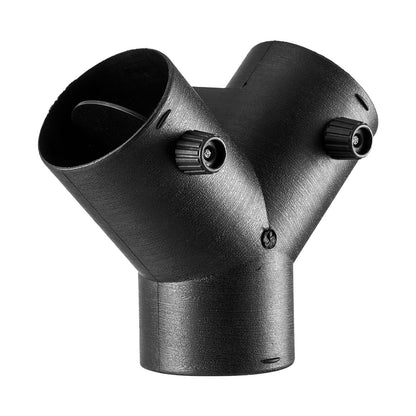 Dieselvärmarkontakt, 75 mm tillbehör till dieselvärmarkanalkoppling, 3-vägs Y-grenad dieselvärmare, luftventilationskanal med 2 90° roterbara ventiler, svarta kopplingar för 2KW, 5KW och 8KW värmare