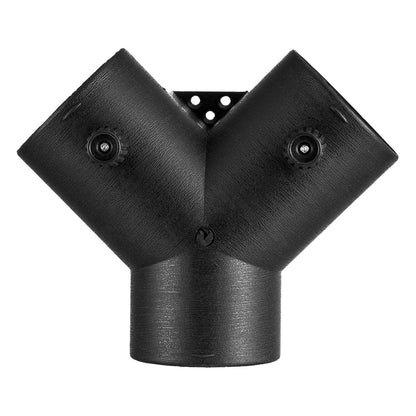 Dieselvärmarkontakt, 75 mm tillbehör till dieselvärmarkanalkoppling, 3-vägs Y-grenad dieselvärmare, luftventilationskanal med 2 90° roterbara ventiler, svarta kopplingar för 2KW, 5KW och 8KW värmare