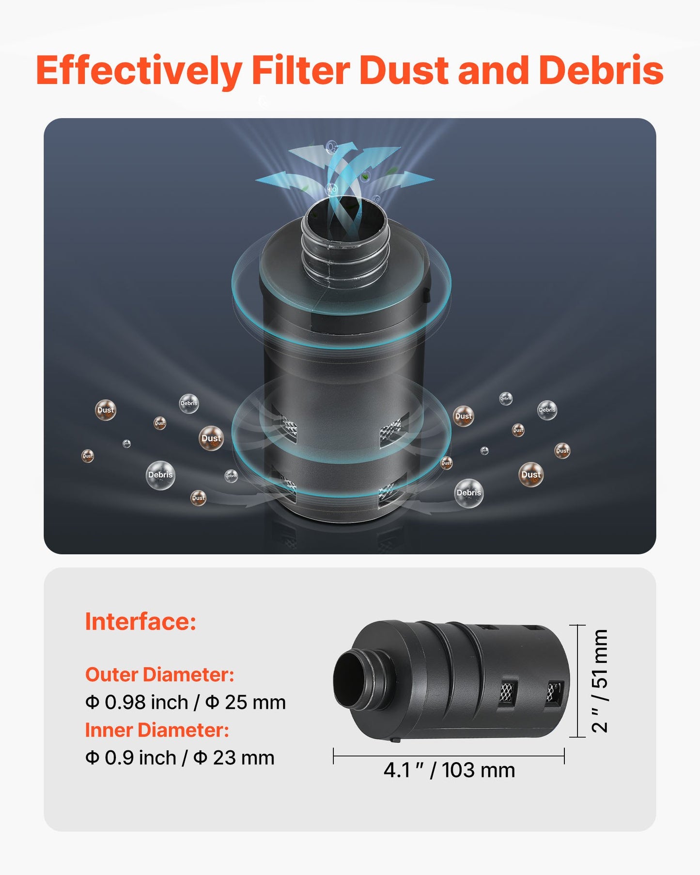 Dieselvärmare insugningsrörsats, 25 mm billuftsugningsrör för parkeringsvärmare, slangrör för töjbar och böjbar billuftinsugningsfilter, ljuddämpare, slangrörsats med klämmor för 2KW, 5KW, 8KW dieselvärmare