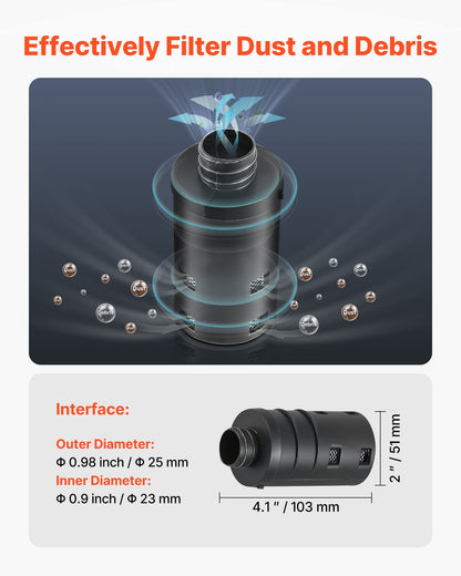 Dieselvärmare insugningsrörsats, 25 mm billuftsugningsrör för parkeringsvärmare, slangrör för töjbar och böjbar billuftinsugningsfilter, ljuddämpare, slangrörsats med klämmor för 2KW, 5KW, 8KW dieselvärmare