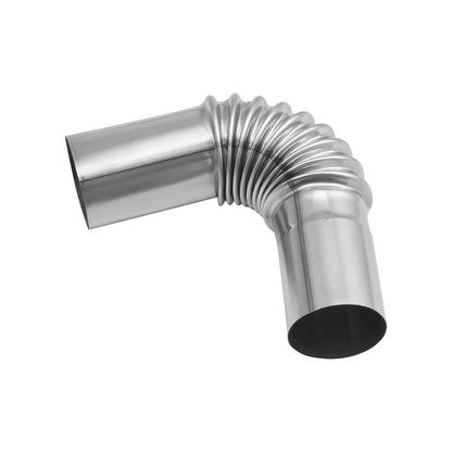 Exhaust Pipe Tube Elbow Connector, 25mm Diesel Heater Exhaust Elbow, Stainless Steel Windproof Cap Gas Water Heater 4 Clamps for 2KW 5KW 8KW Diesel Heater, Diesel Heaters Exhausts Elbows