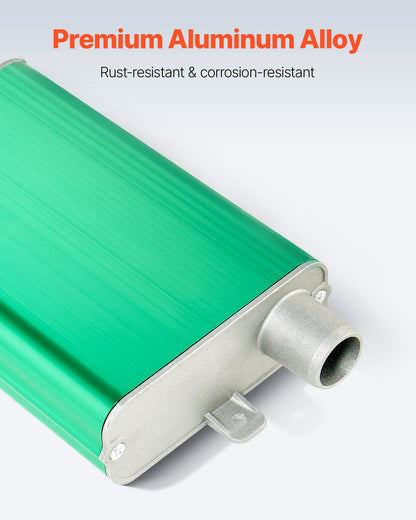 Dieselvärmare ljuddämpare, 24 mm dieselvärmare ljuddämpare uppgradering, parkeringsvärmare ljuddämpare passar med 2 klämmor och skruvar, aluminiumlegering uppgraderade avgasrör ljuddämpare ljuddämpare för 2KW 5KW 8KW dieslar