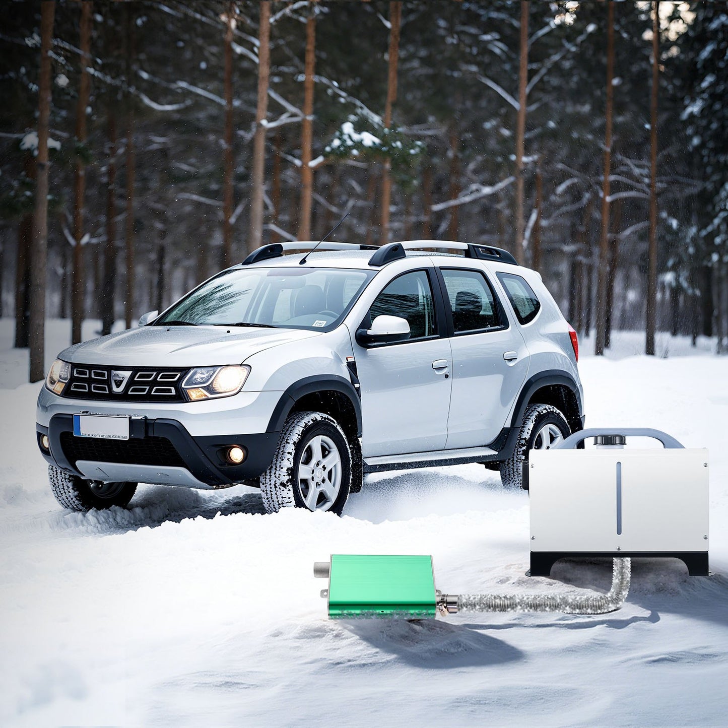 Dieselvärmare ljuddämpare, 24 mm dieselvärmare ljuddämpare uppgradering, parkeringsvärmare ljuddämpare passar med 2 klämmor och skruvar, aluminiumlegering uppgraderade avgasrör ljuddämpare ljuddämpare för 2KW 5KW 8KW dieslar