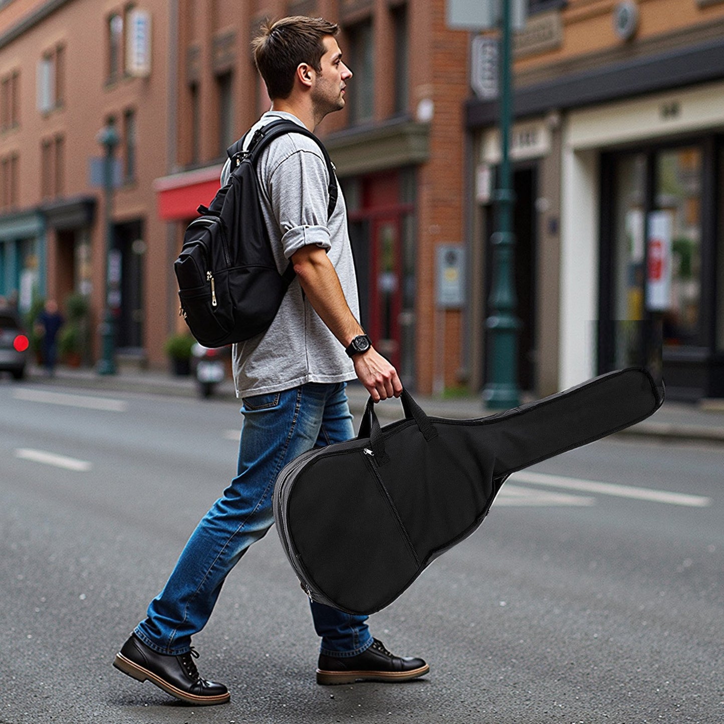 1041.4 mm (41 inch) Cutway Acoustic Guitar Natural Beginner Bundle Gig Bag for Adult
