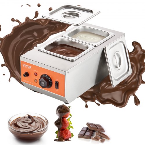 Chocolate Tempering Machine Chocolate Melting Pot 4.1 kg 2 Tanks