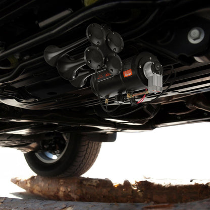 Tåghornssats 4 trumpetlufthornssats 120 psi luftkompressor 3,03 l tank