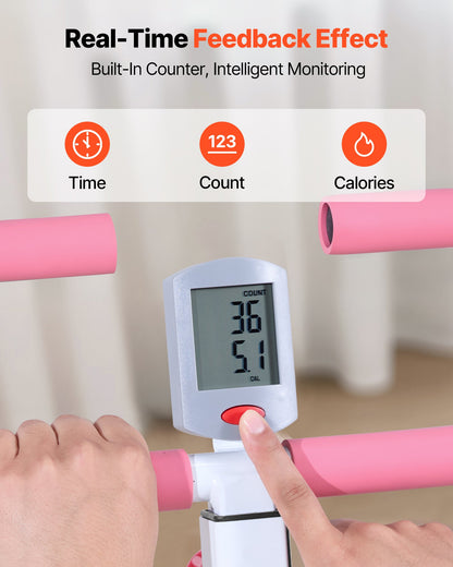 Knäböjsmaskin, roddmaskin för djup knäböj för hemmabruk, enkel installation och hopfällbar träningsutrustning, sätesträningsmaskin med 3 högstyrkeband, sätes- och benträningsmaskin för hemmabruk, vit