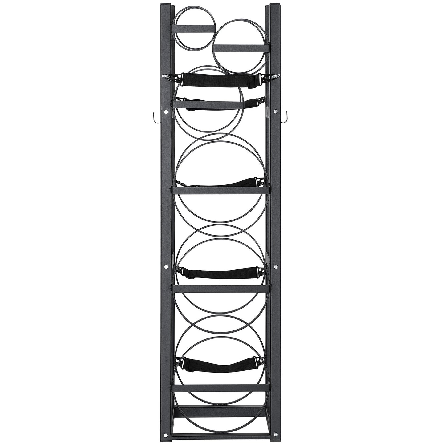 Refrigerant Tank Rack, with 3 x 30lbs and Other 3 Small Bottle Tanks, Cylinder Tank Rack 12.79x12.99x47.12 in, Refrigerant Cylinder Rack and Holders for Freon, Gases, Oxygen, Nitrogen