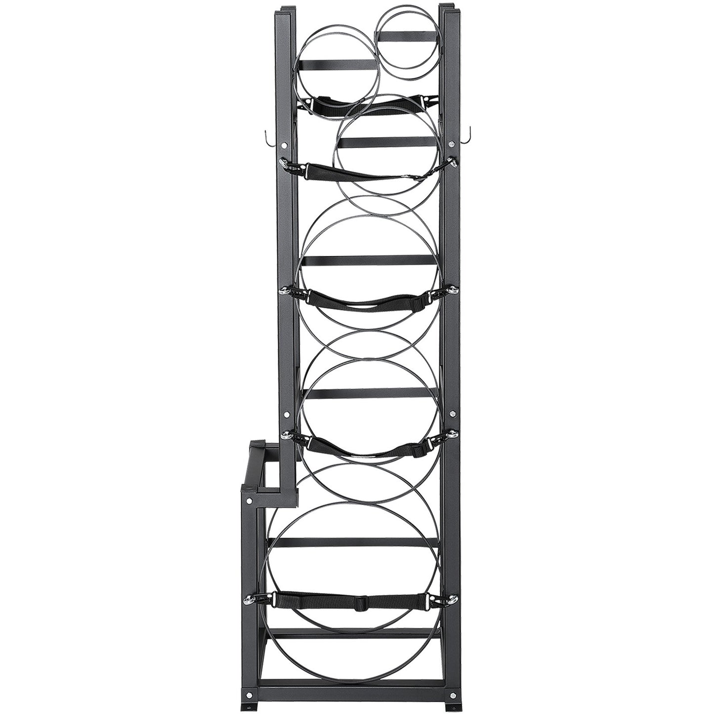 Kylmedelsbehållare, med 1 x 50lb, 2 x 30lb och 3 andra små flaskbehållare, Cylinderbehållare 15,55x12,99x49,8 tum, kylmedelsbehållare och hållare för freon, gaser, syre, kväve