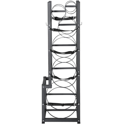 Kylmedelsbehållare, med 1 x 50lb, 2 x 30lb och 3 andra små flaskbehållare, Cylinderbehållare 15,55x12,99x49,8 tum, kylmedelsbehållare och hållare för freon, gaser, syre, kväve