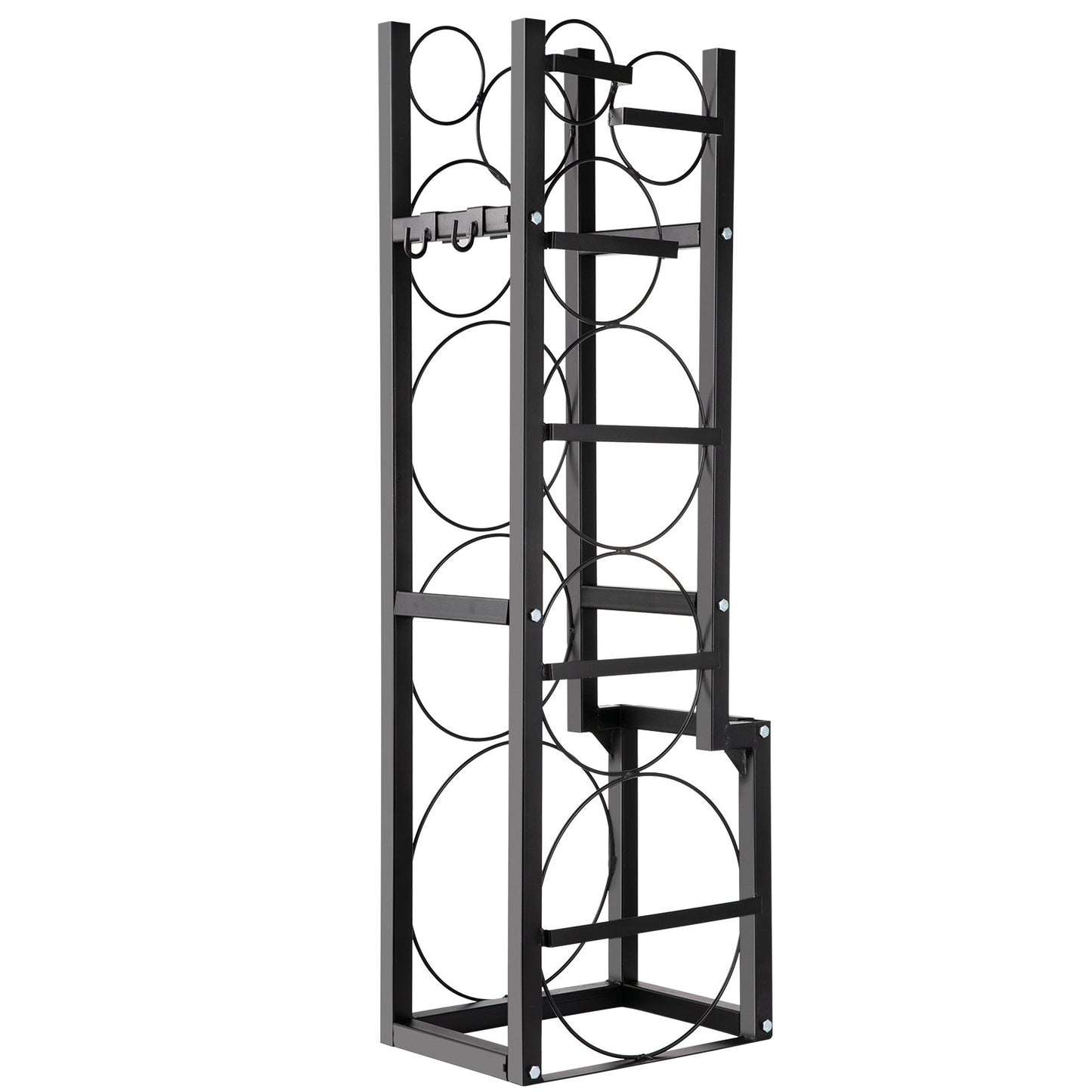 Refrigerant Tank Rack with 1x50lb, 2x30lb and 3 Small Bottles Cylinder Tank Rack, 48.5x15x11 inch Refrigerant Cylinder Rack Gas Cylinder Racks and Holders for Gas Oxygen Nitrogen Storage