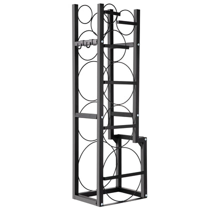 Refrigerant Tank Rack with 1x50lb, 2x30lb and 3 Small Bottles Cylinder Tank Rack, 48.5x15x11 inch Refrigerant Cylinder Rack Gas Cylinder Racks and Holders for Gas Oxygen Nitrogen Storage