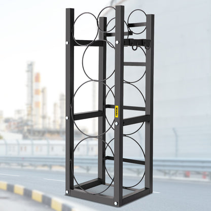 Refrigerant Tank Rack with 2x30lb and Other 3 Saving Space Cylinder Tank Rack 35x13x14-inch Refrigerant Cylinder Rack Gas Cylinder Racks and Holders for Gas Oxygen Nitrogen Storage