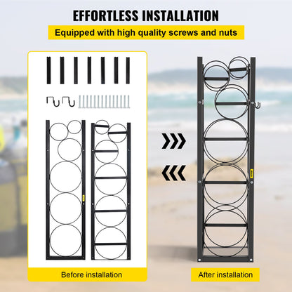 Refrigerant Tank Rack with 3x30lb and Other 3 Saving Space, Cylinder Tank Rack 46x13x4-inch, Refrigerant Cylinder Rack Gas Cylinder Racks and Holders, for Gas Oxygen Nitrogen Storage
