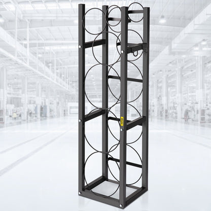 Refrigerant Tank Rack with 3x30lb and Other 3 Saving Space, Cylinder Tank Rack 46x13x4-inch, Refrigerant Cylinder Rack Gas Cylinder Racks and Holders, for Gas Oxygen Nitrogen Storage