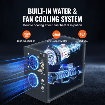 PCP Air Compressor, 4500PSI/30Mpa Portable PCP Airgun Compressor - Built-in Water and Fan Cooling System, Auto-Stop | DC12V/AC230V Paintball Tank Compressor for Air Rifle, Scuba Diving Bottle