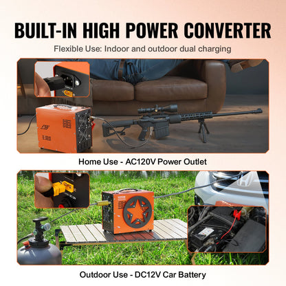 PCP Air Compressor, 4500PSI/30Mpa Portable PCP Airgun Compressor with Built-in Power Converter, Auto-Stop | DC12V/AC230V | Oil & Water-Free Air Rifle, Paintball and Scuba Tank Compressor Pump